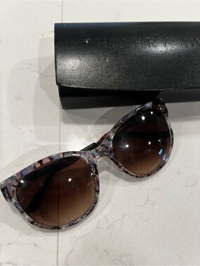 THIERRY LASRY Purple Tortoiseshell Cat-Eye Sunglasses with Brown Gradient Lenses